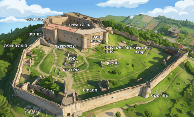 איור כללי של המבצר בחלמותסי